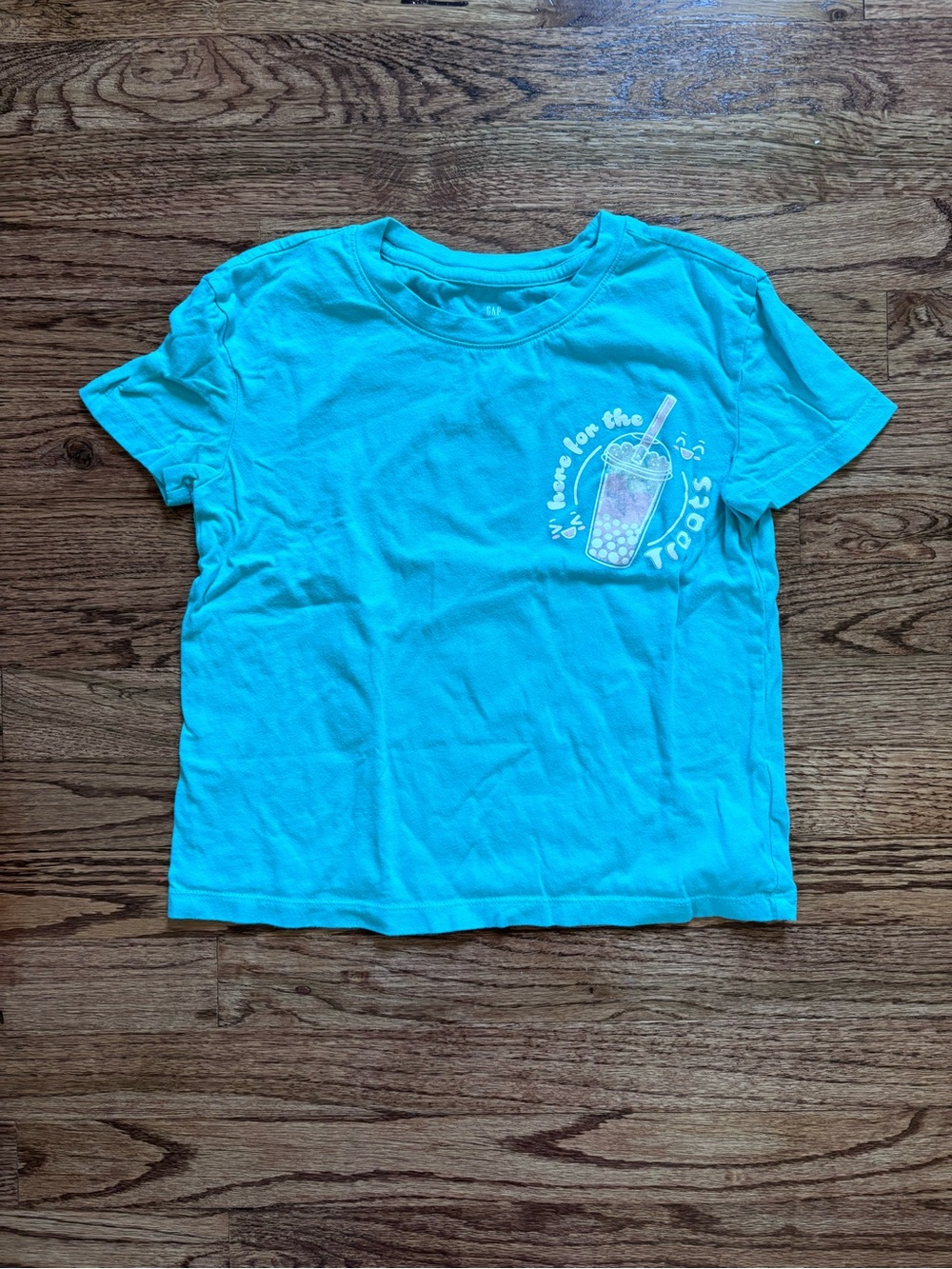 Gap Kids Turquoise Bubble Tea Graphic Tee